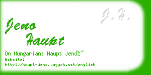 jeno haupt business card